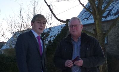 Landtagsabgeordneter Marc Ruland und der Vorsitzende des SPD Ortsvereins Vordereifel –Region Südwest- Karl Leu